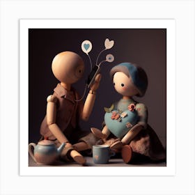 Couple Of Dolls Art Print