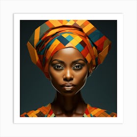 Geometric Senegalese Woman 02 Art Print