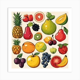 Fruit Set Art Print