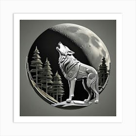 Howling Wolf 1 Art Print