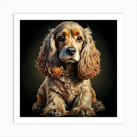 English Cocker Spaniel Portrait Art Print