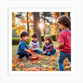 Kids are playing 1 Art Print