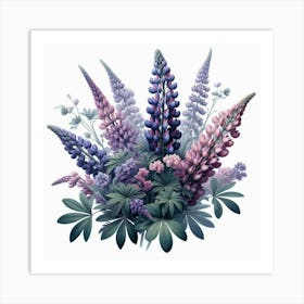 Lupine Bouquet Art Print