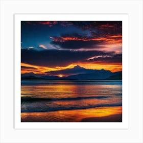 Sunset In Scotland 6 Art Print