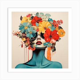 floral woman 8 Art Print