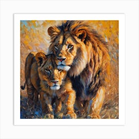 Lions Art Print