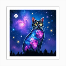 Galaxy Cat 1 Art Print