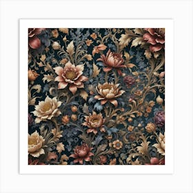 Floral Wallpaper Art Print