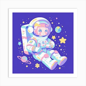 Astronaut In Space 18 Art Print