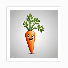 Carrot Cartoon 3 Art Print