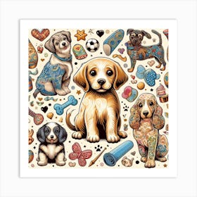 PUPPY STAR Art Print