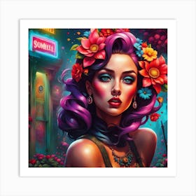 Flower Girl Art Print