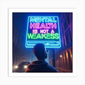 Mental Health Is Not A Weakness Art Print