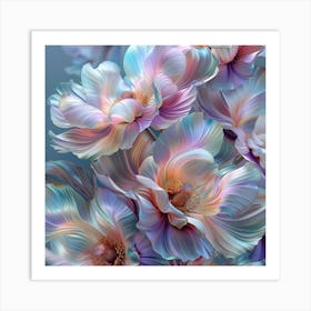 Abstract Flowers 4 Art Print