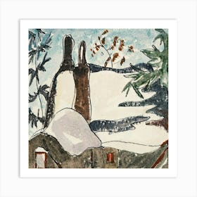 Arthur Dove S Snowy Rooftops And Trees (1935) Art Print