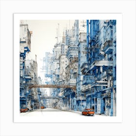 Futuristic City 48 Art Print