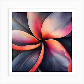 Floral Art 0007 11 Poster Nov Frangipani 0012 Bp6586 A Close Up Of The Center Inside An Adorable Rare Find Art Print