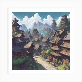 Warcraft Orc Town 0 (1) Art Print