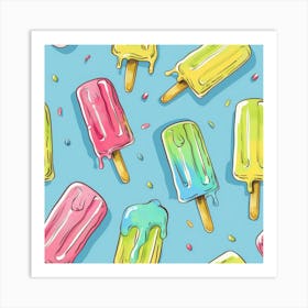 Ice Cream Pops 6 Art Print