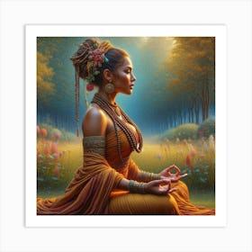 Meditating Woman 4 Art Print