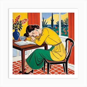 Woman Reading 1 Art Print