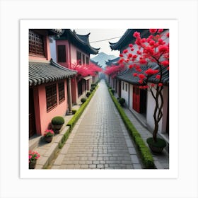 Callecita Barrio Chino Art Print