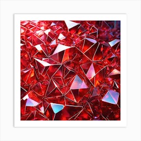 Red Diamonds Art Print