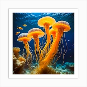 Jellyfishes Art Print