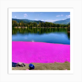 Pink Lake 3 Art Print