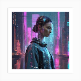 Cyborg Woman 1 Art Print