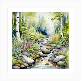 woodland brook Art Print