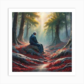 Buddha In The Forest Art Print