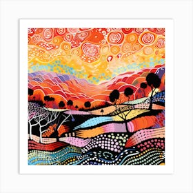 Sunset In The Hills Art Print