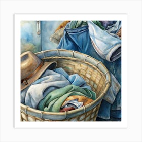 Laundry Basket 2 Art Print