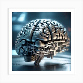 Futuristic Brain 11 Art Print