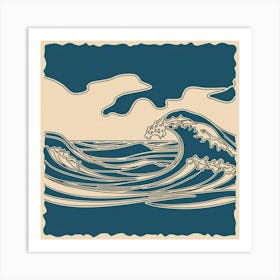 Landscape Waves Abstract 3 Art Print