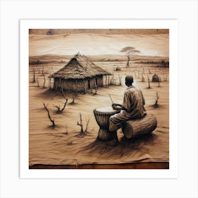 African Djembe Art Print