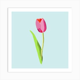 Colourful Tulip Abstract Art Print