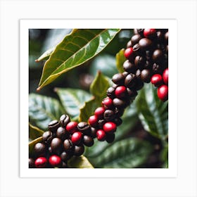 Coffee Beans On A Tree 45 Art Print