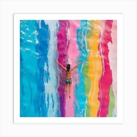 Swimming Pool Optical Illusion Art Print