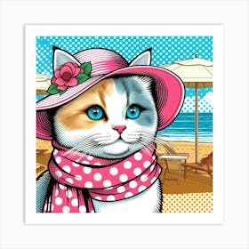 Feline Cat Creative Artwork Illustration 132 Art Print