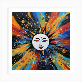 Sun Moon Star Art Print