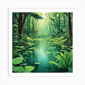 Lily Pond 5 Art Print