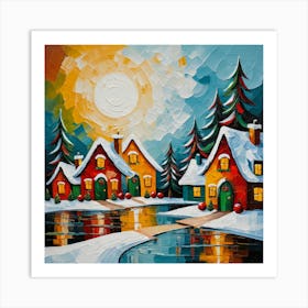 Christmas Village Art Print