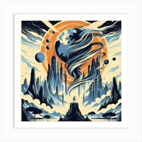 Planet In Space Art Print