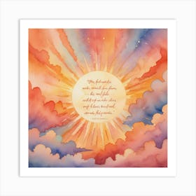 Sun And Clouds Art Print