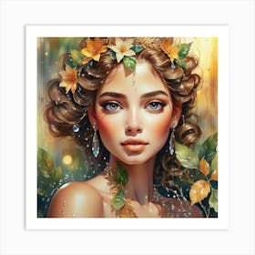 Autumn Girl Art Print