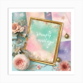 Shabby Chic Dreamy Mist Pastel Junk Journals Chris (1) Art Print