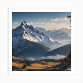 Snowy Mountains Art Print