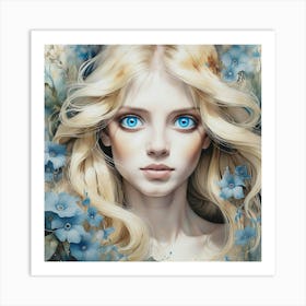 Blue Eyes Art Print